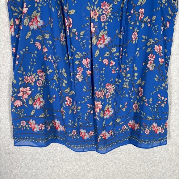 Max Studio Tank Top Medium Flowy Cottage Farmhouse Feminine Mediterranean Resort - Picture 3 of 11